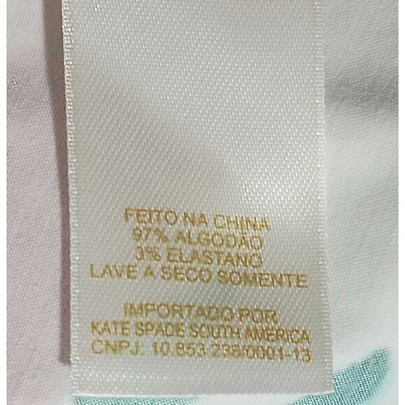 Kate Spade New York "Blooms" Stretch Cotton Peplum Top Size 8 Floral - Picture 9 of 16